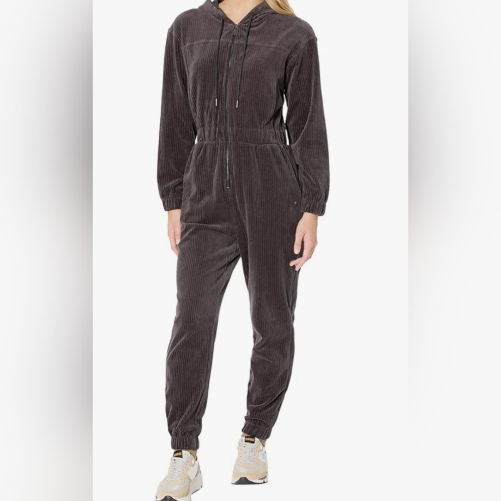 UGG Delores Corduroy Jumpsuit Zip Front Hooded Size S